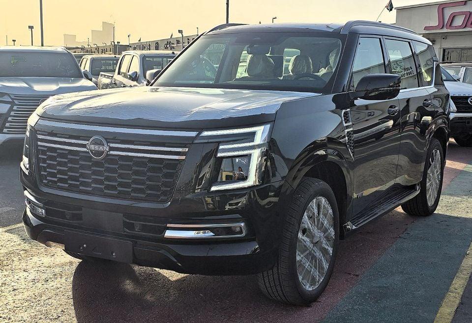 Nissan Patrol LE PLATINUM CITY Nissan patrol platinum full option 3.5l T A/T V6 4WD Gcc black color inside beige