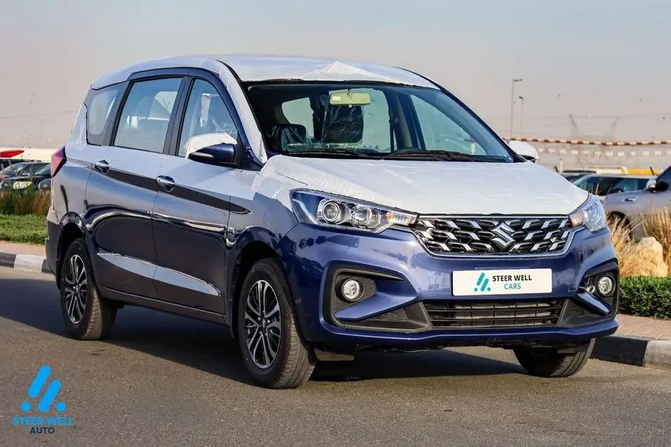Suzuki Ertiga GLX 2026 GCC Specs 7-Seater Comfort Petrol AT 6 Airbags Oxford Blue Best Price