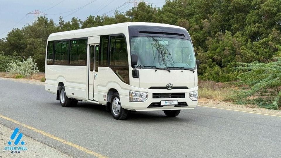 Toyota Coaster 2025 23-Seater 4.0L Diesel RWD GCC Specs Full Option White BEST PRICE