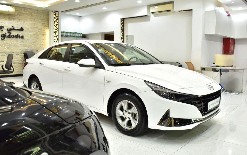 Hyundai Elantra EXCELLENT DEAL for our Hyundai Elantra ( 2022 Model ) in White Color GCC Specs