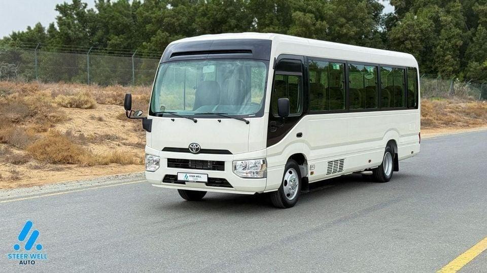 Toyota Coaster 2025 23-Seater 4.0L Diesel RWD GCC Specs Full Option White BEST PRICE