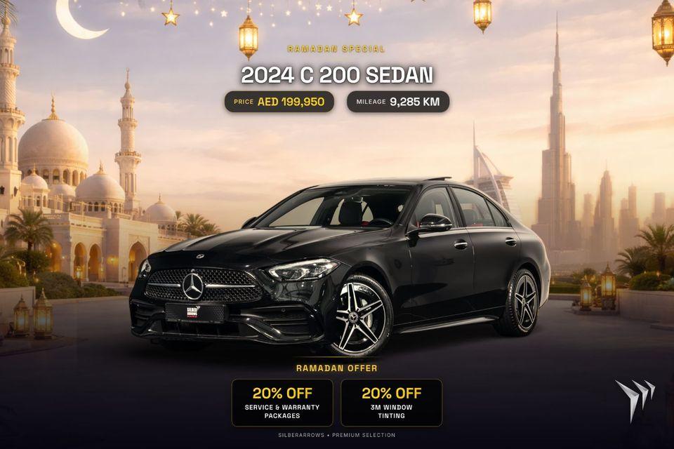 Mercedes-Benz C 200 Gargash Service and Warranty Package 0% Downpayment 2,874 P/M