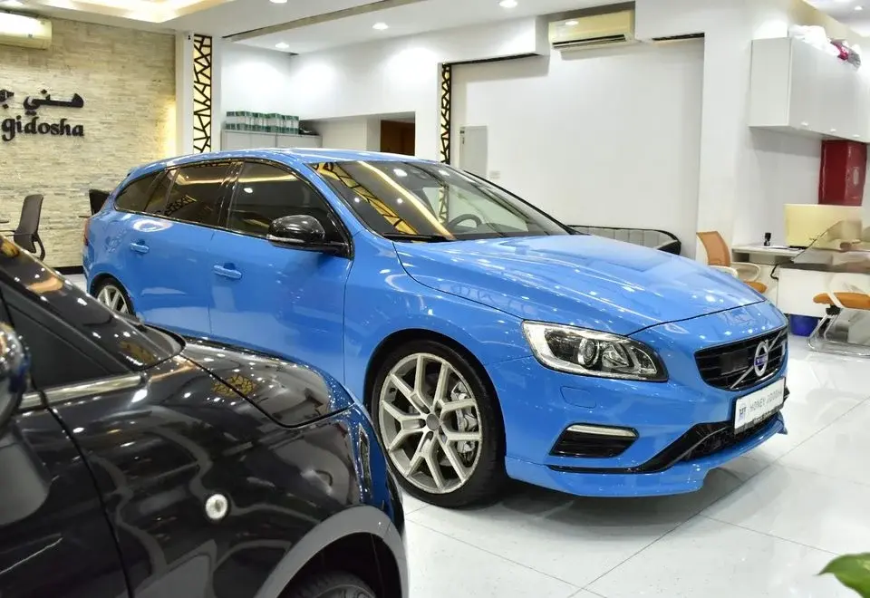 Volvo V60 EXCELLENT DEAL for our Volvo V60 Polestar T6 ( 2016 Model ) in Blue Color GCC Specs