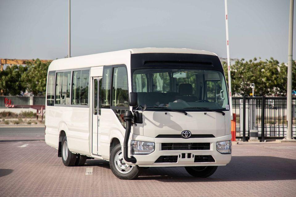 Toyota Coaster 30 Seater 4.0L - White Inside Grey Export Only