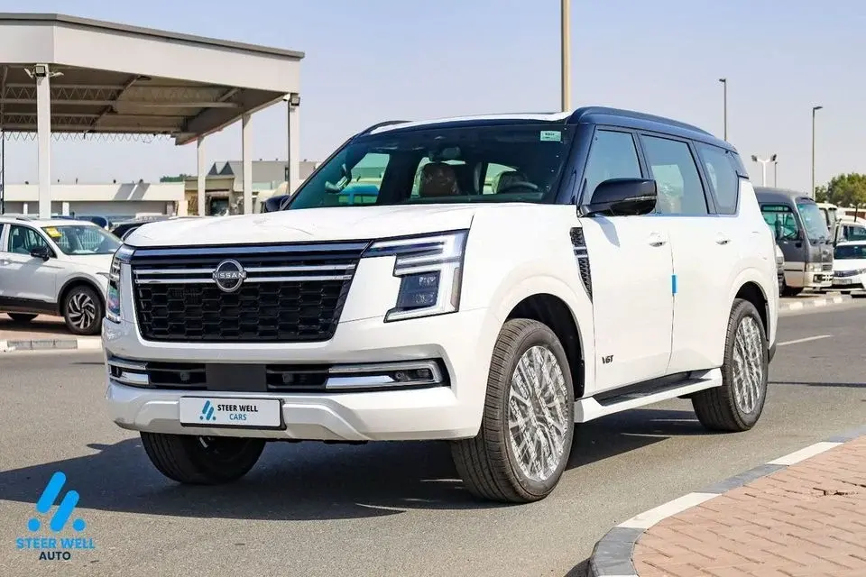 Nissan Patrol LE Platinum 2026 Twin-Turbo AWD 9AT Dual-Tone Tan Interior Height-Control Ramadan Offer