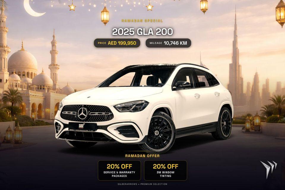 Mercedes-Benz GLA 200 0% Downpayment AED 2,802 P/M Gargash Mercedes-Benz Service and Warranty Package