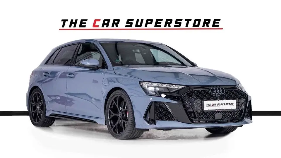 Audi RS3 Other AL Nabooda Warranty And Service Contract-Kemora Grey-19Inch Satin Black Rims