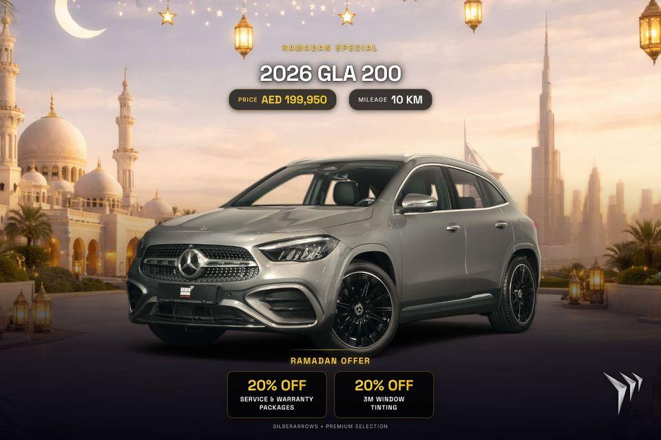 Mercedes-Benz GLA 200 RAMADAN OFFER 0% Downpayment EMC Mercedes-Benz Warranty AED 2,874 P/M